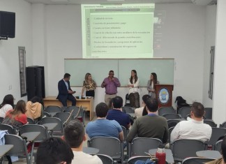 Integrantes del TFAT invitados a participar del módulo «Administración Tributaria», a cargo del CPN. Silvio Bellomio, en la facultad de Ciencias Económicas de la UNT